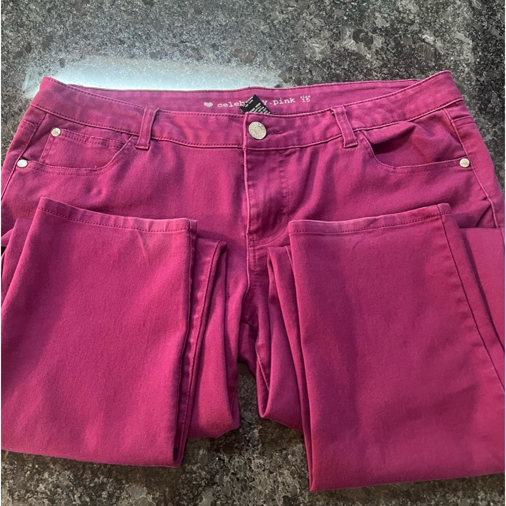 Celebrity Pink size 15 Magenta colored jeans.